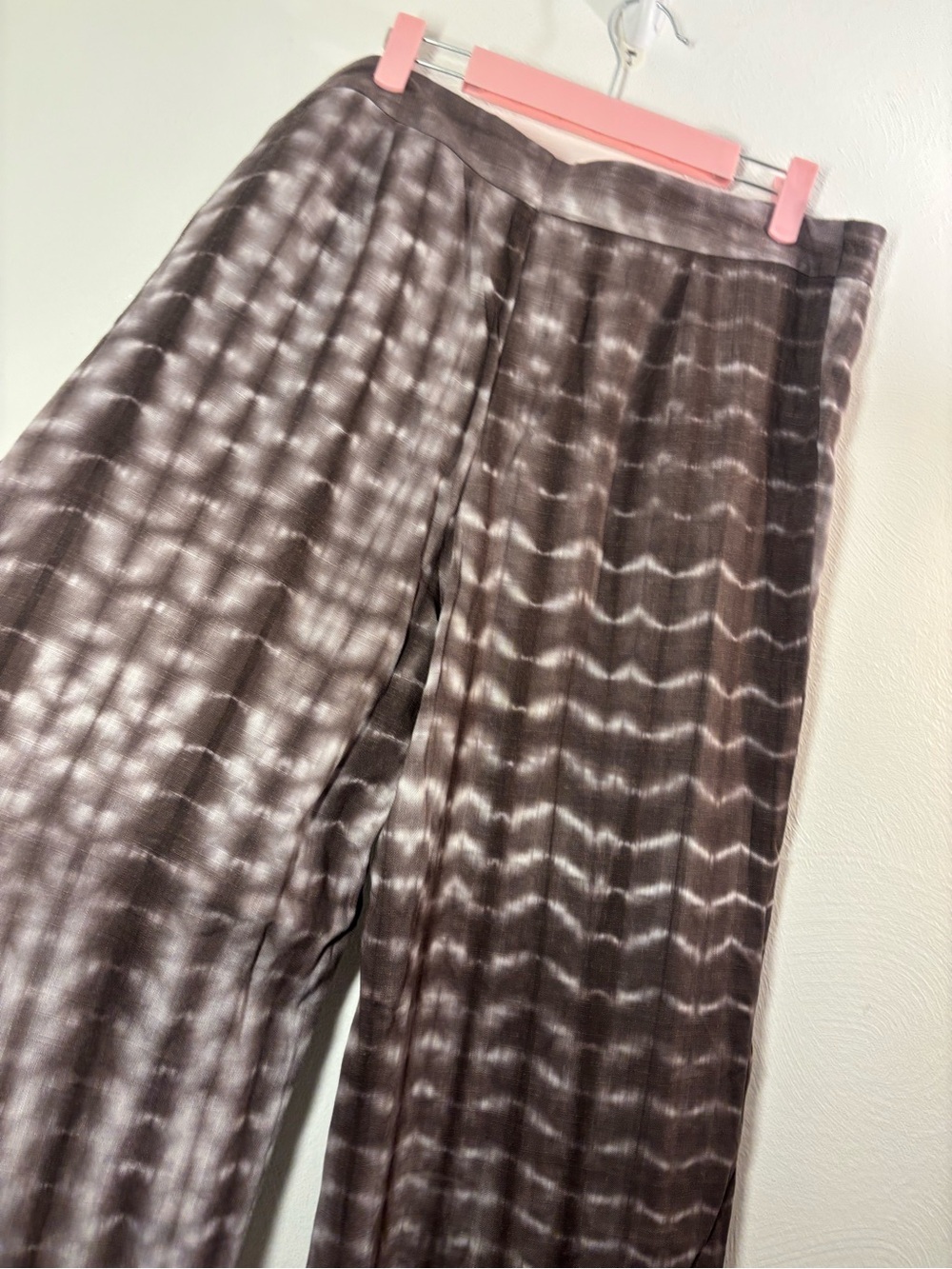Zara Wide-Leg Tie-Dye Wrap Pants in Charcoal Size Large - Picture 4 of 10
